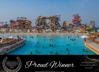 Meryal waterpark with award logo